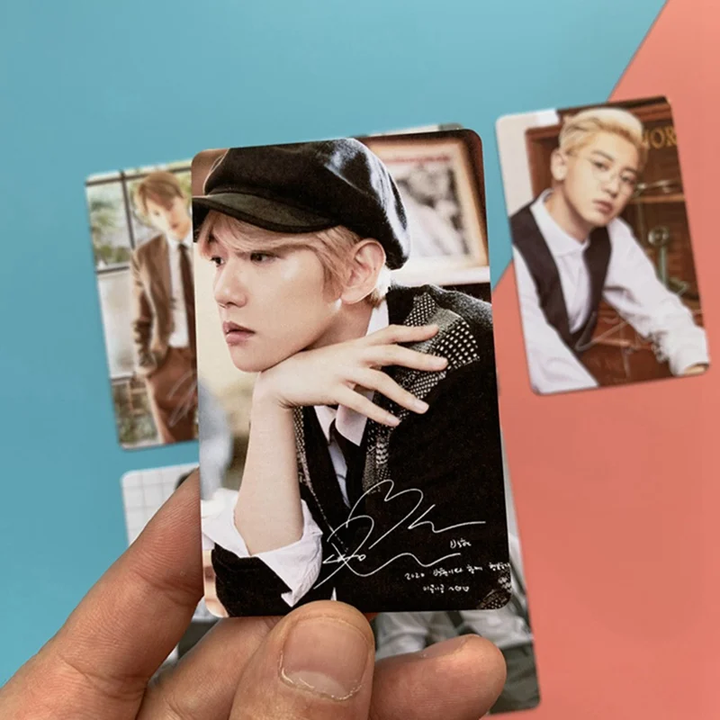 

6 Pcs/Set K-POP Star Series EXO Group Small Card Photo Postcard LOMO Star Photograph Card Bian Boxian BAEKHYUN Postcards Around