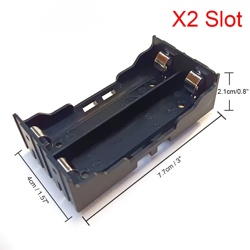 ABS 18650 Power Bank Cases 1 2 3 4 Slot Batteries Container 1X 2X 3X 4X 18650 Battery Holder Storage Box Case Hard Pin 1pc