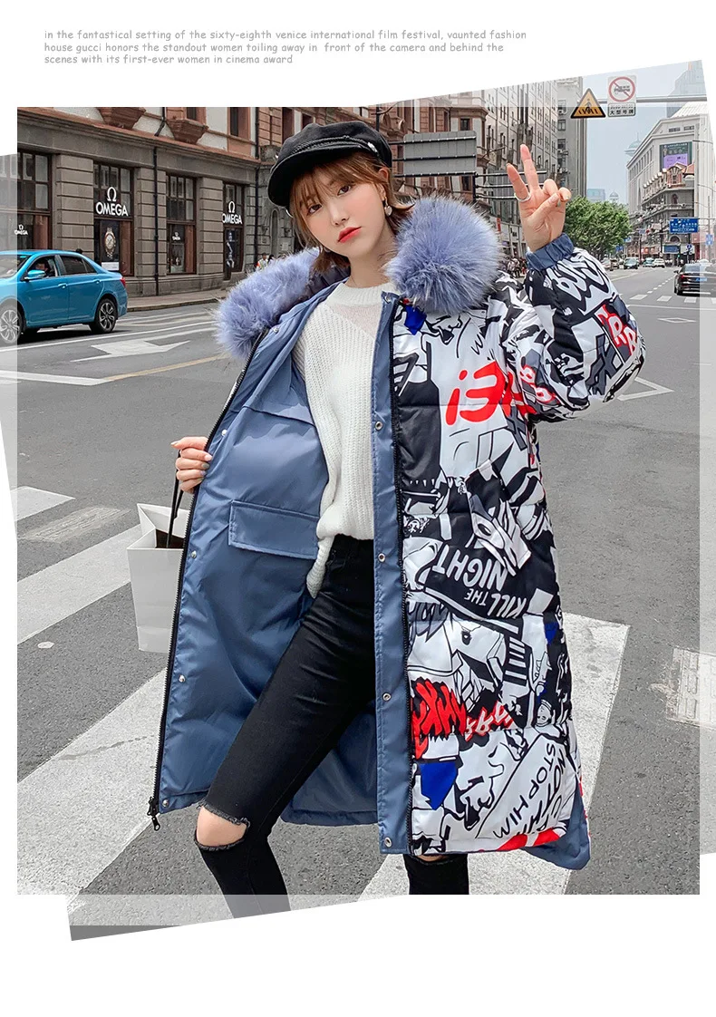 Winter Korean-style WOMEN'S Cotton Padded Clothing Women's Long Large Size Short Loose-Fit Cotton-padded Jacket down Jacket