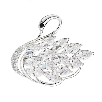 

2020 new jewelry brooch new swan brooch simple luxury high-end brooch wild clothes accessories DHU