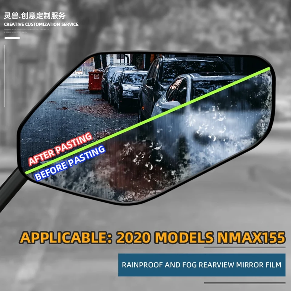 

Motorcycle rearview mirror film fitting scratch proof protective film reflector rain proof film For 2020 models Yamaha NMAX155