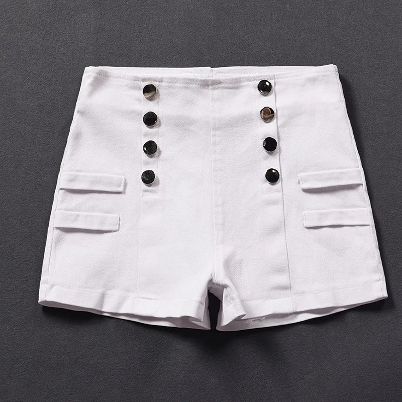 Модные трапециевидные Широкие джинсовые шорты женские 2019 новые корейские горячие короткие брюки женские двубортные женские джинсовые