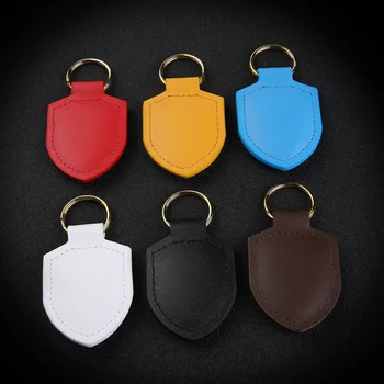 

Leather Keyring Car Keychain Key Buckle Fob For Macan S Turbo Cayenne Panamera S 911 918 718 GT2 Shield Hanging Buckle