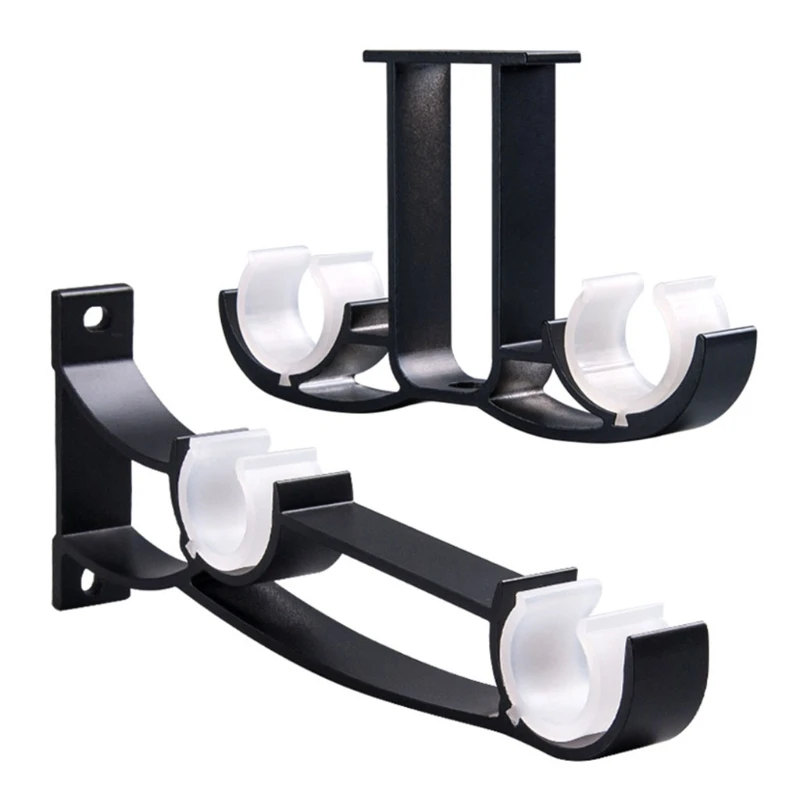 Double Curtain Rod Brackets Window Hardware Holder Home Decor Side Top Mounted Easy to Install 1pc | Обустройство дома