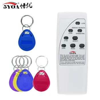 Handheld Rfid Card Reader Writer 125KHz Copier Duplicator ID Tags Programmer With Light Indicator EM4305 T5577 Key Card Keyfob