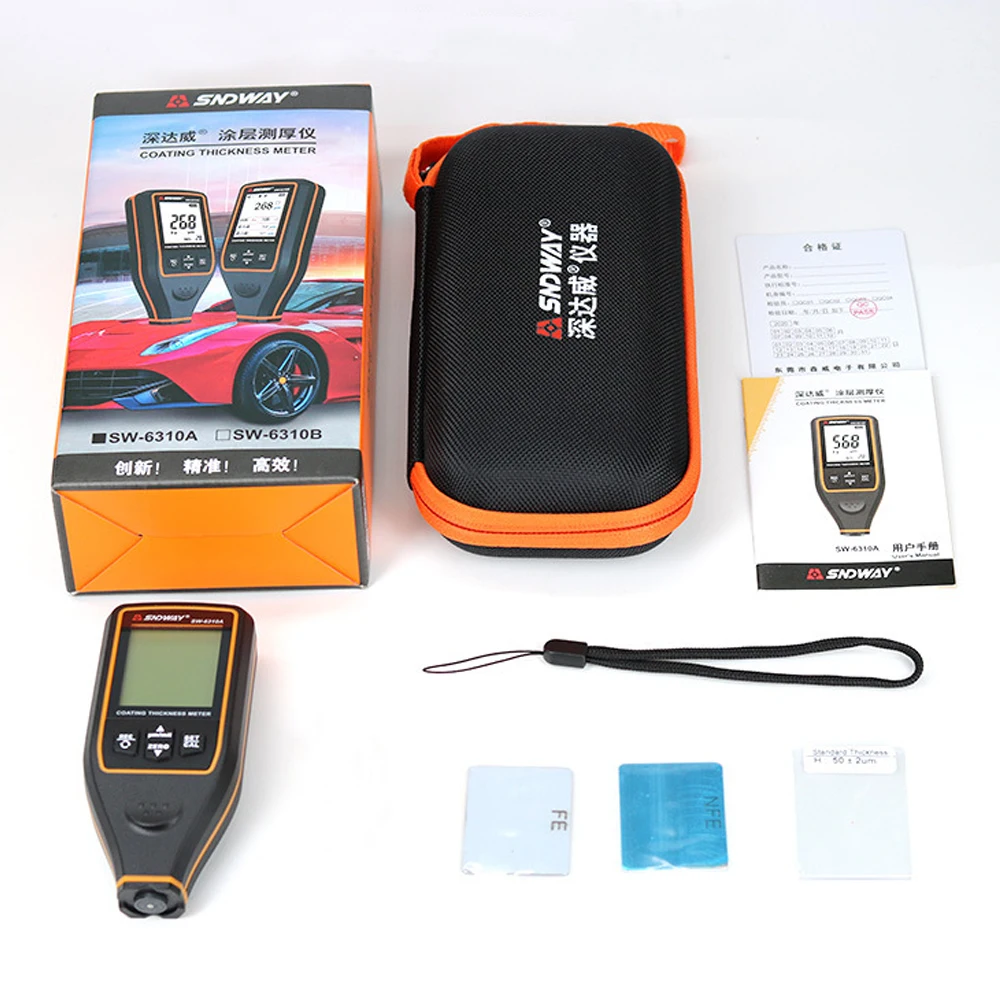 Sndway Coating Thickness Gauge Car Paint Detector Refinishing Paint