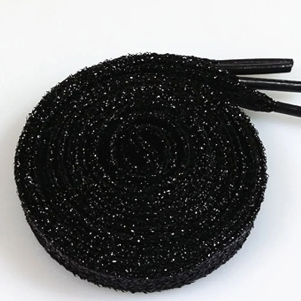 Плоские блестящие шнурки с металлическим блеском спортивные для кроссовок обуви