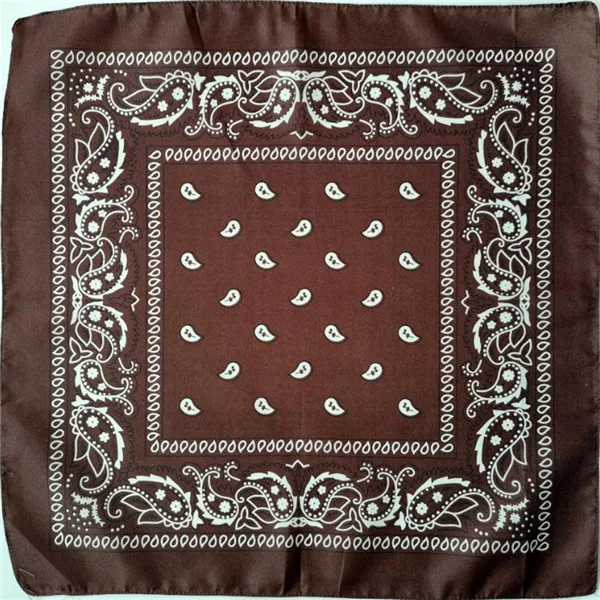Coffee bandana Мужская черная бандана в стиле хип-хоп, модный головной убор, повязка на голову, шейный шарф, повязки на запястье, квадратные шарфы, платок с принтом, высокое качество - Цвет: Coffee bandana