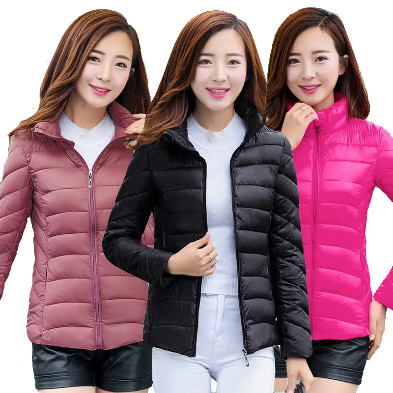 

Cotton-padded Clothes Women's Short Korean-style Spring Slim Fit Ultra-Thin down Jacket Cotton-padded Clothes Lightweight, Small