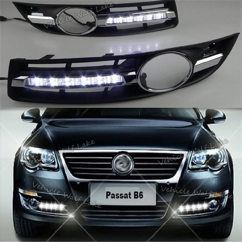 2 шт. светодиодный Светодиодные ДХО для VW Passat B6 2006 2007 2008 2009 2010 2011 Стайлинг
