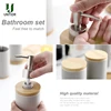 UNTIOR 3PCS Ceramic Bathroom Accessories Set Fashion Soap Dispenser Toothbrush Holder Tumbler Ceramic Household Bathroom Product 4