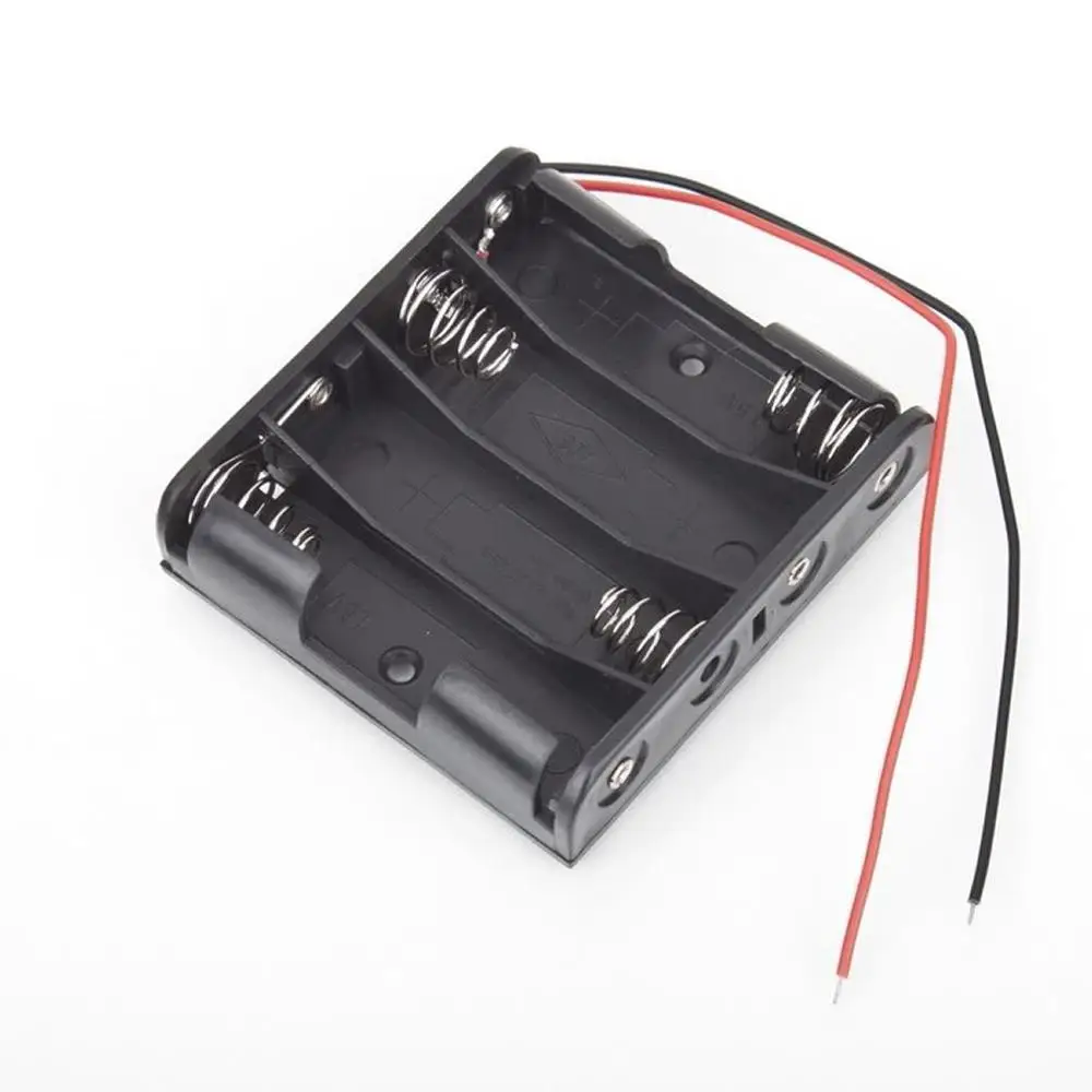 MasterFire 500pcs/lot 4 x AA Size Battery Storage Case Box Holder Leads With Slots 6V Power Batteries |