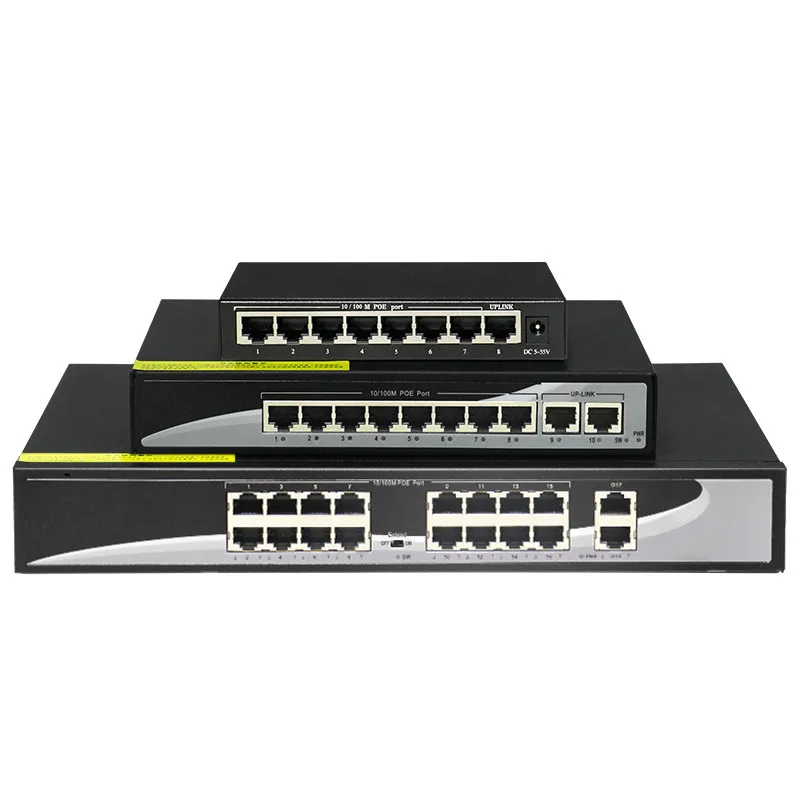 48V сетевой коммутатор POE коммутатора Ethernet с 8 10/100 Мбит/с Порты IEEE 802 3 af/at подходит
