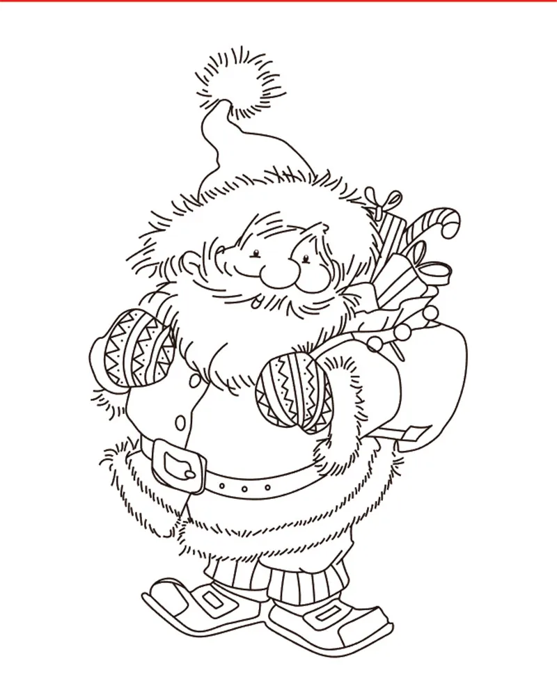 

10x8 Santa Claus Transparent Clear Silicone Stamp Seal for DIY scrapbooking photo album Decorative clear stamp