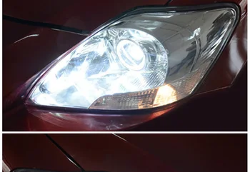 

Headlight assembly for Toyota vios LED angel eye turn signal Bi-lens HID bulbs with 65W Ballast, left and right