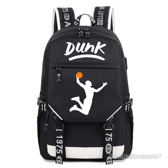 Mochila escolar de baloncesto Dunk para ordenador portátil, escolar para estudiantes, morral para ordenador para adolescentes, para libros deportivos USB para estudiantes|Mochilas escolares| - AliExpress