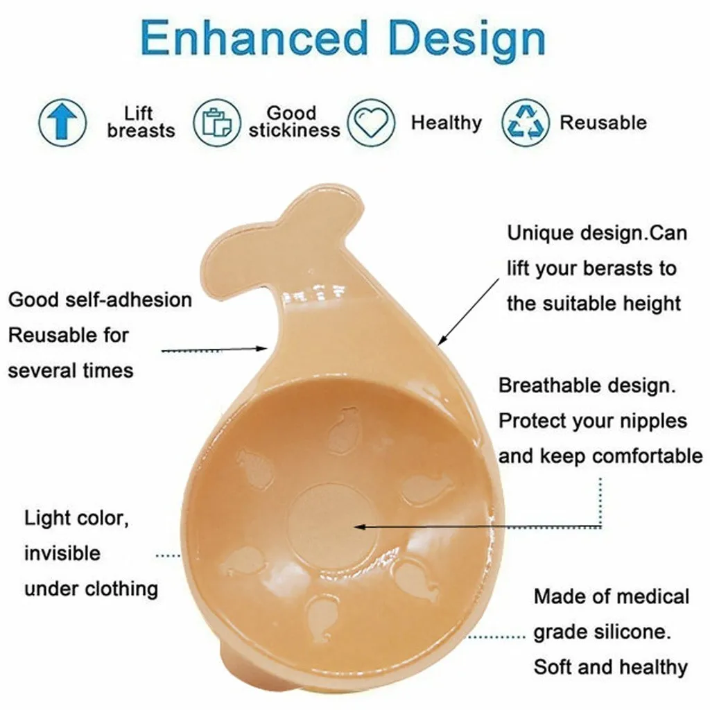 Многоразовые женские наклейки для груди, клейкая лента для подтяжки груди, покрытие для сосков, форма для подтяжки, невидимый бюстгальтер, лепестковая лента, наклейки для сосков