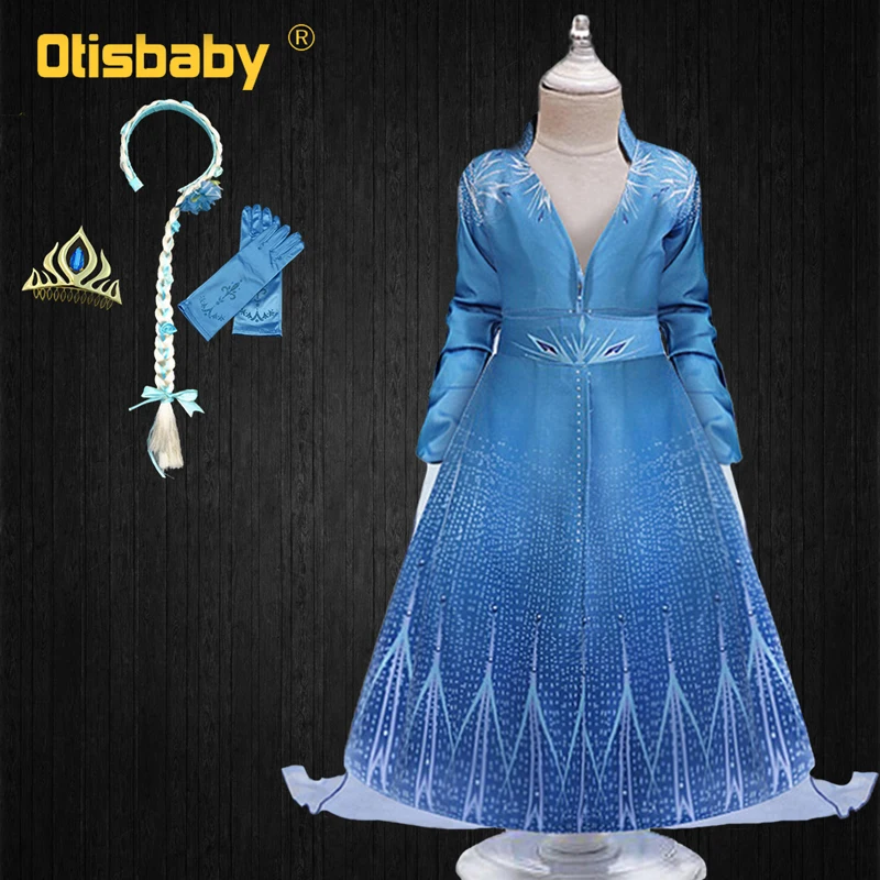 Only Coat Снежная королева 2 Платье Эльзы для девочек леггинсы Костюмы комплект на Хэллоуин костюм Эльзы Рождество для детей с изображением принцессы Эльзы детское платье Fantasia Infantil - Цвет: Only Coat