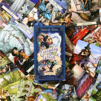 

Everyday Witch Tarot 78 Cards Deck English Tarot Guidance Fate Divination Board Game Playing Card for Family Party