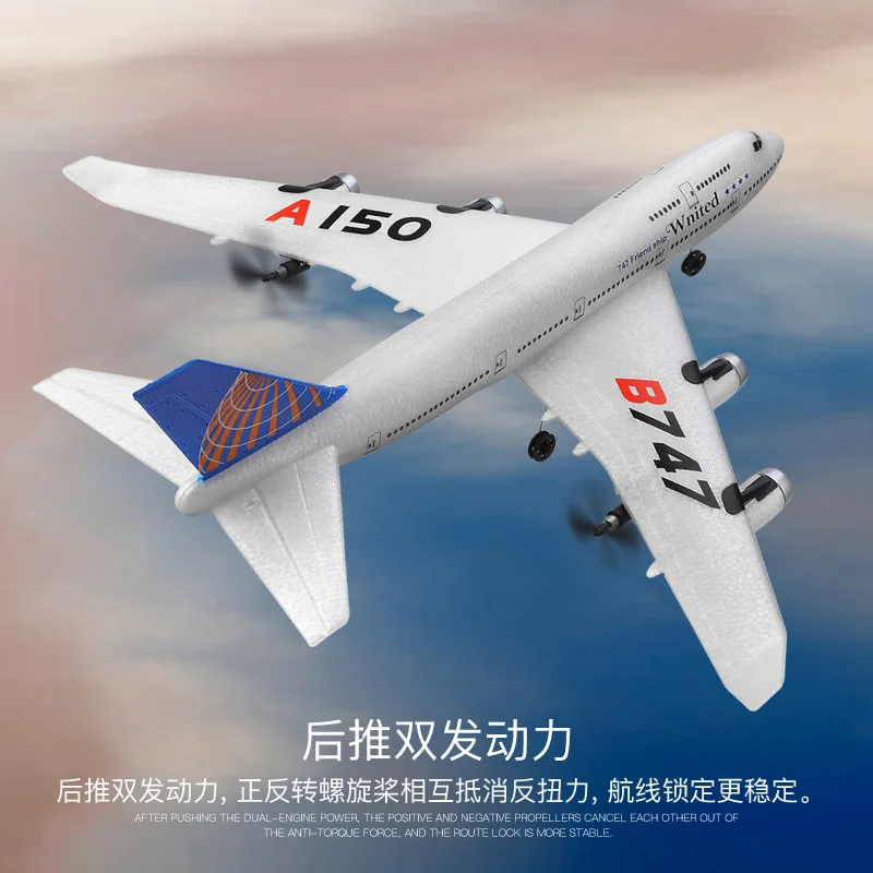 

Weili XK A150 Boeing B747 Military Aviation Model Three-Channel xiang zhen ji Glider Training Machine