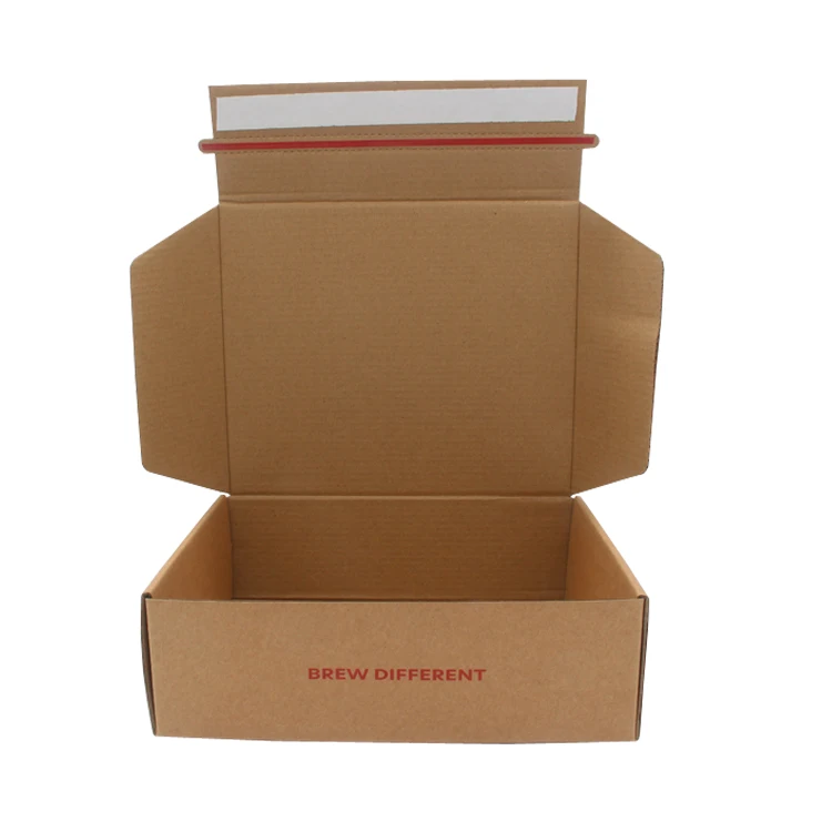 Custom logo printed cardboard black pink quick self seal postal boxes personalised adhesive tear strips box packaging 3