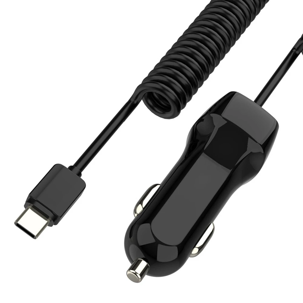Пружинный кабель usb type-C для автомобильного стайлинга, гибкий кабель для быстрой зарядки 2,4 А, USB C для устройства type-C для Xiaomi huawei