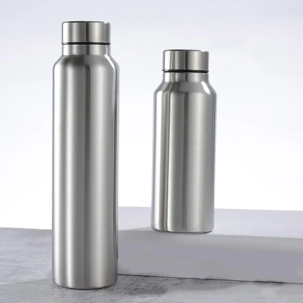 650ML/1000ML Stainless Cola Motion Sports Water Bottle Rugged Cup Monolayer Metal Color Drink Drinkware | Спорт и развлечения
