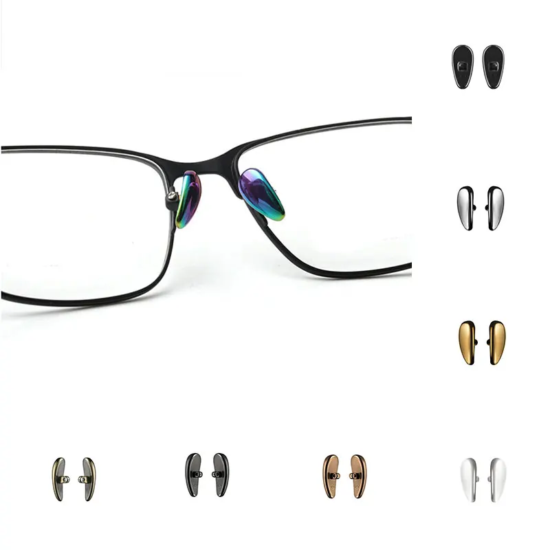

Unisex Nose Pads Anti-slip Stick On Screw-in Nose Pad Comfortable Heightened Eyewear Parts Eyeglasses Glasses Accessories