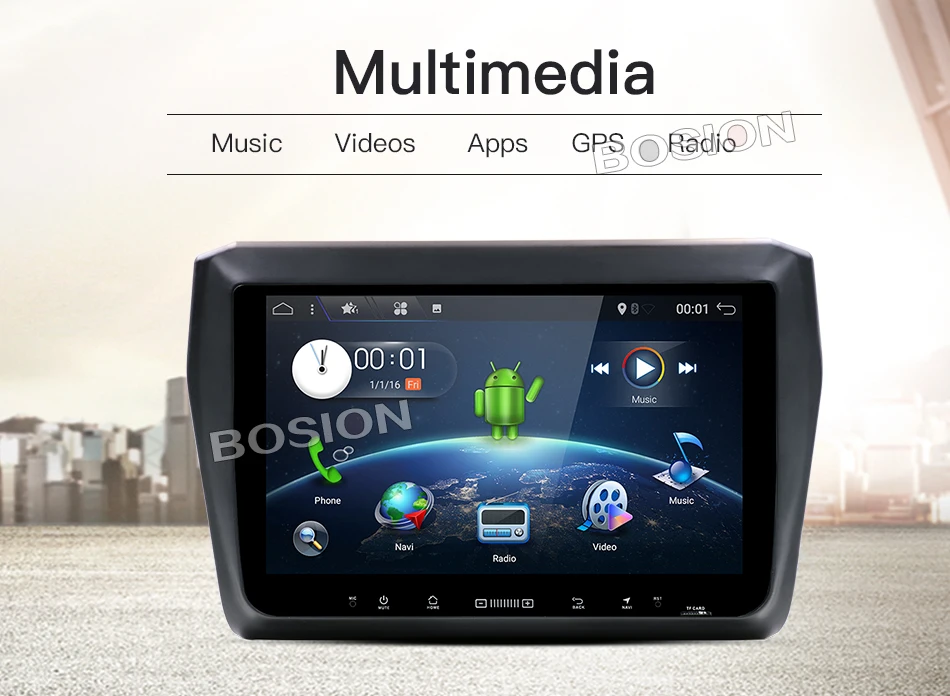 Perfect Bosion 2G+32G 8 core Android 9.0 For Suzuki Swift 2017 2018 2019 Car DVD Multimedia Player GPS Navigation Stereo Radio BT WIFI 6