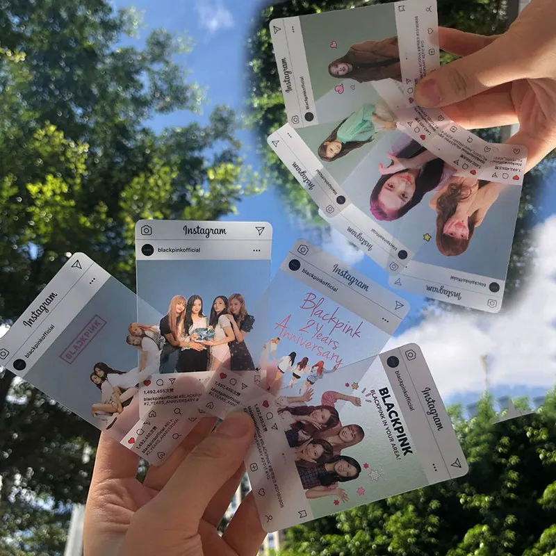 8 шт./компл. Blackpink Фотокарта Kpop прозрачная карта женщина группа звезда DIY бумажная фото карта
