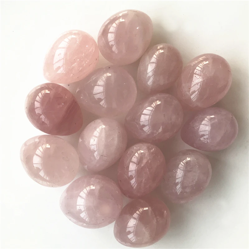 30-36mm Natural Pink Rose Quartz Egg-shaped Crystal Healing Ball Sphere Gemstone Healing Natural Quartz Crystals 1PC