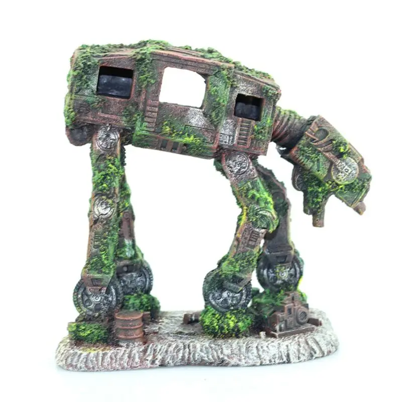 Autobot Robot Dog Shape Aquarium Landscape Decorations Simulation Fish Tank font b Pet b font Resin