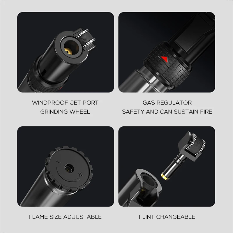 Butane Gas Lighter Cigarette Lighter JOBON Cigar Torch Jet Lighter Refillable Butane Windproof