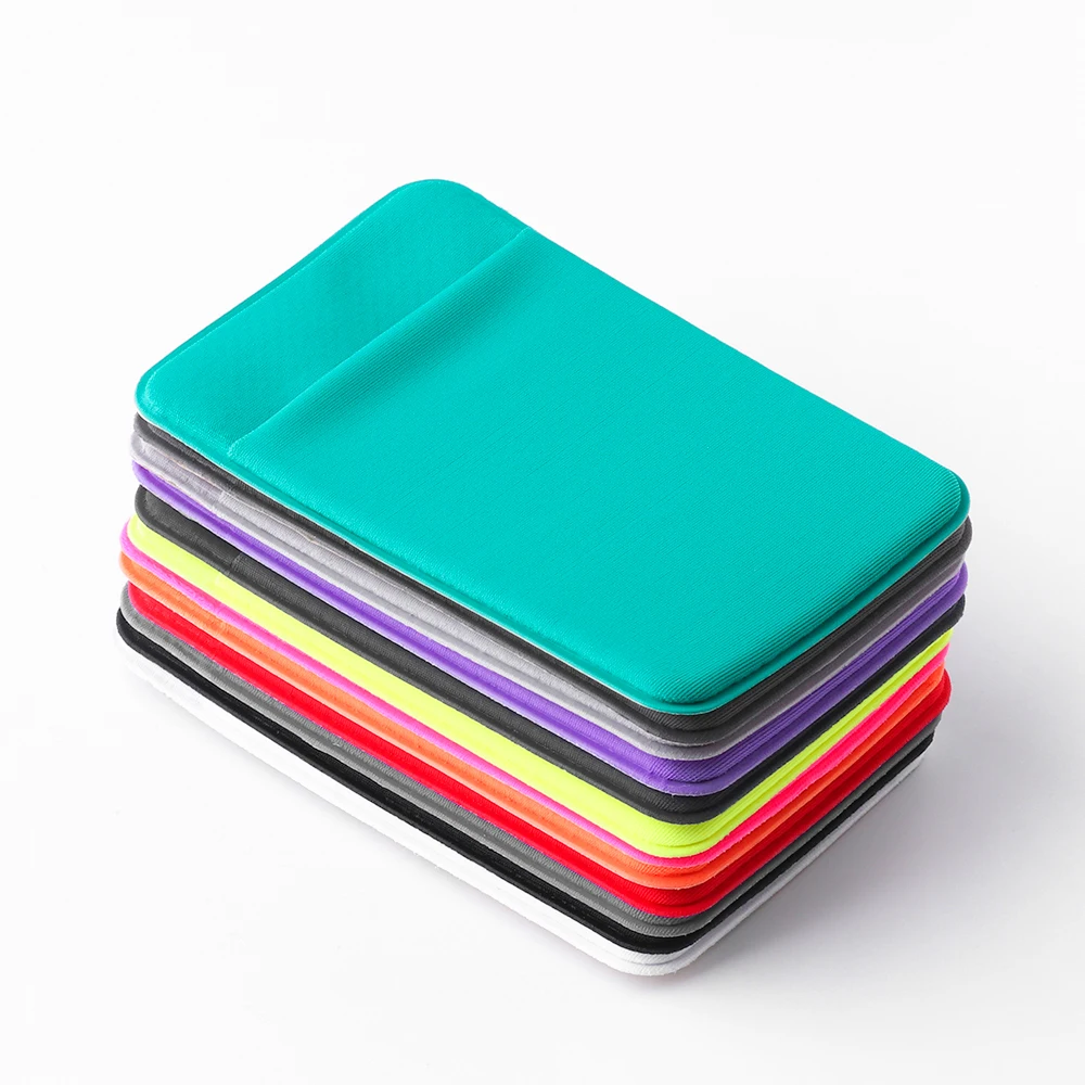 Wallet Card Holder Credit Card Wallet Credit Card Holder Card Holder Card Wallet ID Card Case ID Card Holder Wallet Card Bag Elastic Cell Phone Wallet Case Mobile Phone Credit ID Card Holder Pocket Fashion Self-Adhesive Sticker Card Bag