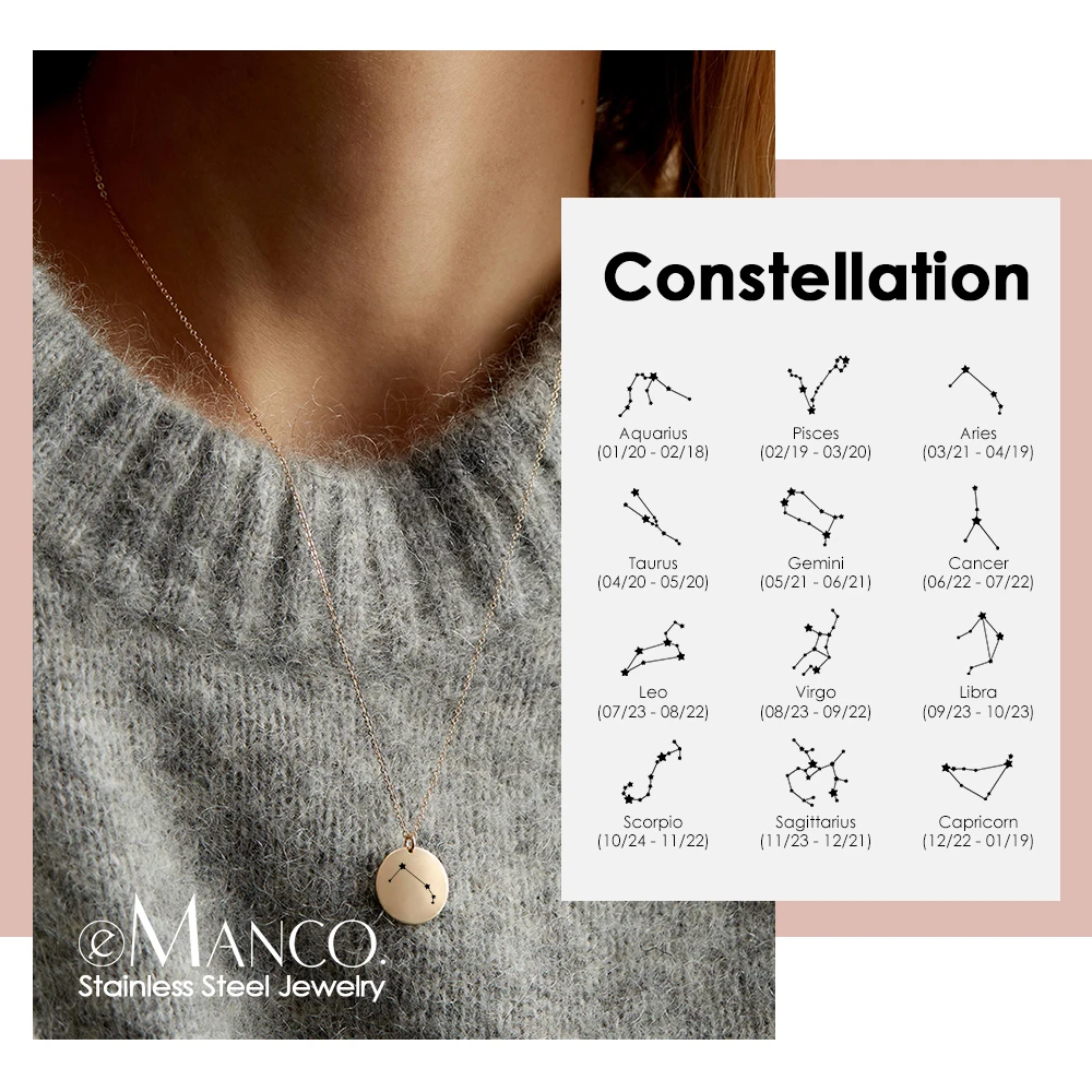 Ожерелье e-Manco из нержавеющей стали Женское Ожерелье-чокер простое изящное