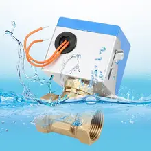 DN15/DN20/DN25 латунь 2Way моторизованный шаровой Электрический клапан для ИК кондиционера AC220V