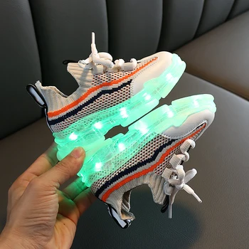 

2019 New Children Shoes Hot Light Led luminous Shoes Boys Girls USB Charging Sport Shoes Casual Led Shoes Kids Glowing Sneakers