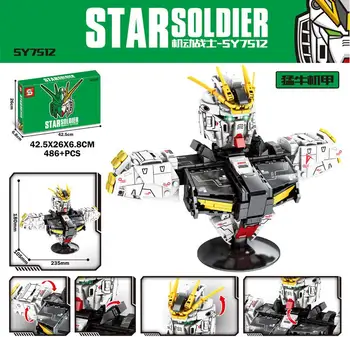 

Hot super robot war building block RX-93 Bust brick assembly model toys collection for boys gifts