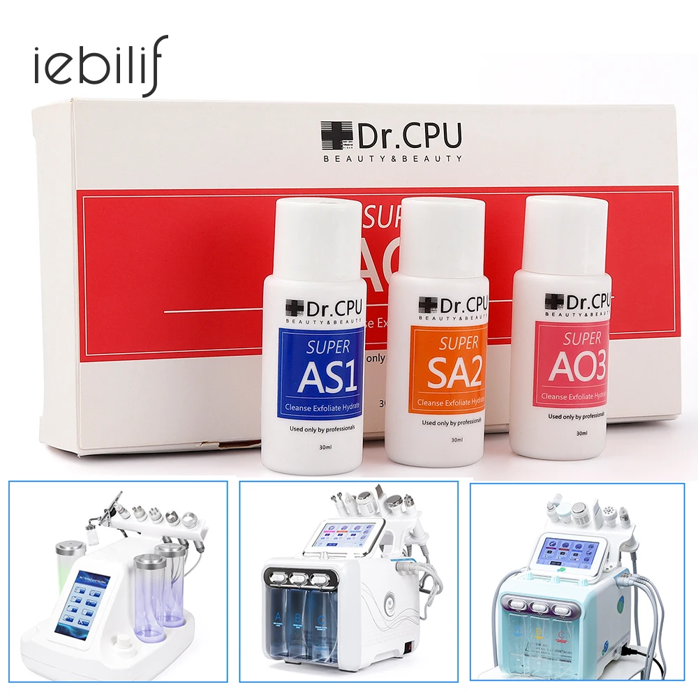 Solución concentrada de Aqua Peeling, suero para máquina de belleza de hidra dermoabrasión, tratamiento de limpieza facial profunda, 30ML, AS1, SA2, AO3