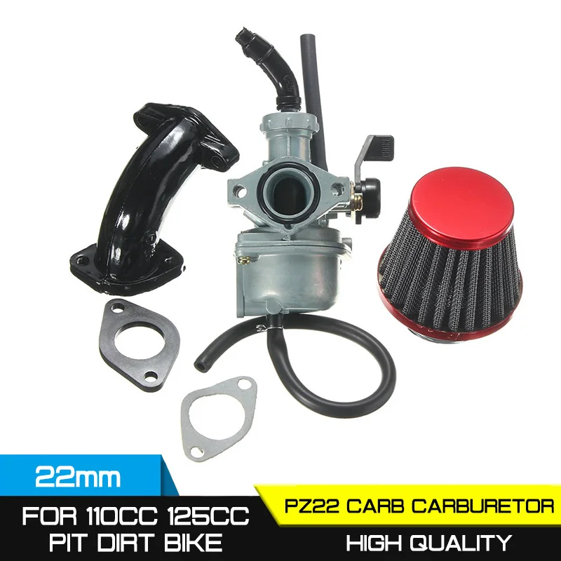 For SSR Lifan CRF50 Pit 110cc 125cc 22mm PZ22 Carb Carburetor Air Filter Intake Pipe Dirt Bike Motorcycle ATV | Автомобили и