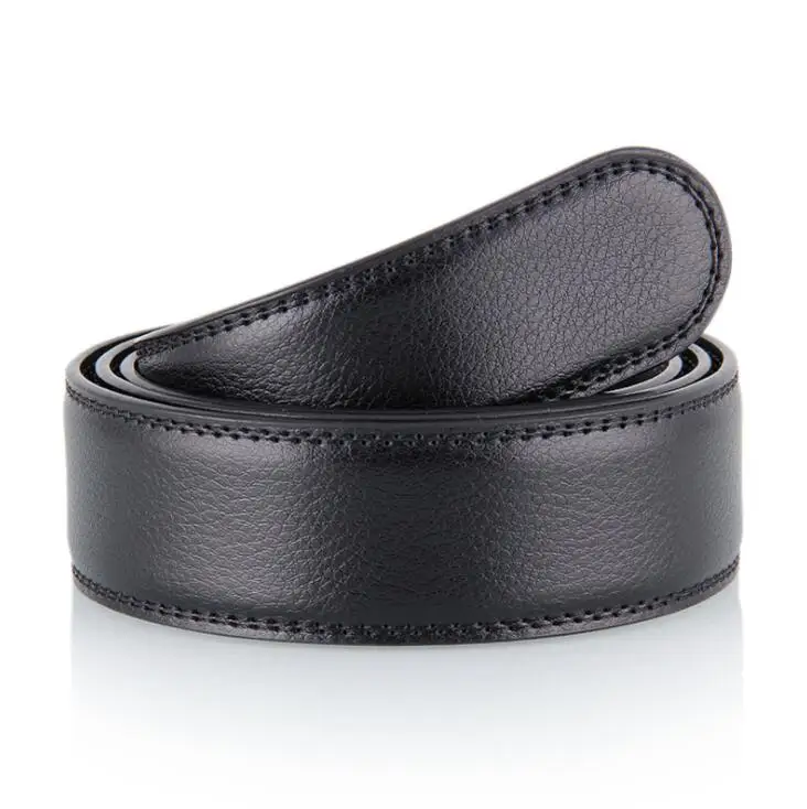 Натуральная мужская поясная головка, пряжка для ремня, пояс для отдыха, бизнес аксессуары Автоматическая пряжка Ширина 3,5 см мужские ремни LY187545 - Цвет: belt 125cm