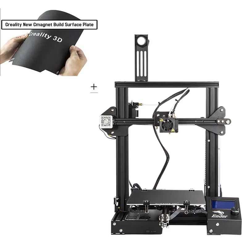 Add Magnetic Plate Ender-3 3D Pinter DIY KIT стекло/Съемная кровать большой выбор размер печати Ender 3 сохранение мощности v-слот Prusa i3 Creality 3D - Цвет: Add Magnetic Plate