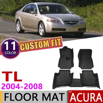 

Custom Car Leather Floor Mats for Acura TL UA6 UA7 5 Seats 2004~2008 Waterproof Auto Foot Pad Carpet Accessories 2005 2006 2007