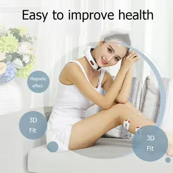 

4 Styles Electric Pulse Back and Neck Massager Far Infrared Heating Pain Relief Health Care Relaxation Tool Intelligent Cervical