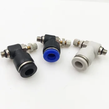 

Fine pneumatic regulating valve L-type throttle valve SL4/6/8-M3/M5 adjustable miniature cylinder speed regulating joint