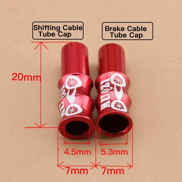 MUQZI 10Pcs Bicycle speed brake cable cap aluminum bamboo pipe cap made from high quality spandex Bicycle pipe cap Riding
