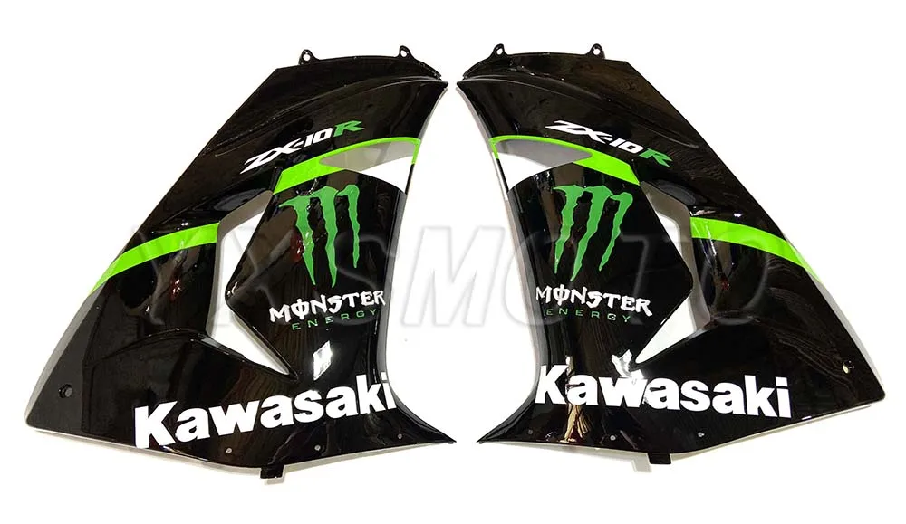 Абсолютно механический инжектор обтекателя комплект для kawasaki zx-10r 2006 2007 зелено-черный кузов Обтекатели ниндзя ZX 10R 06 07