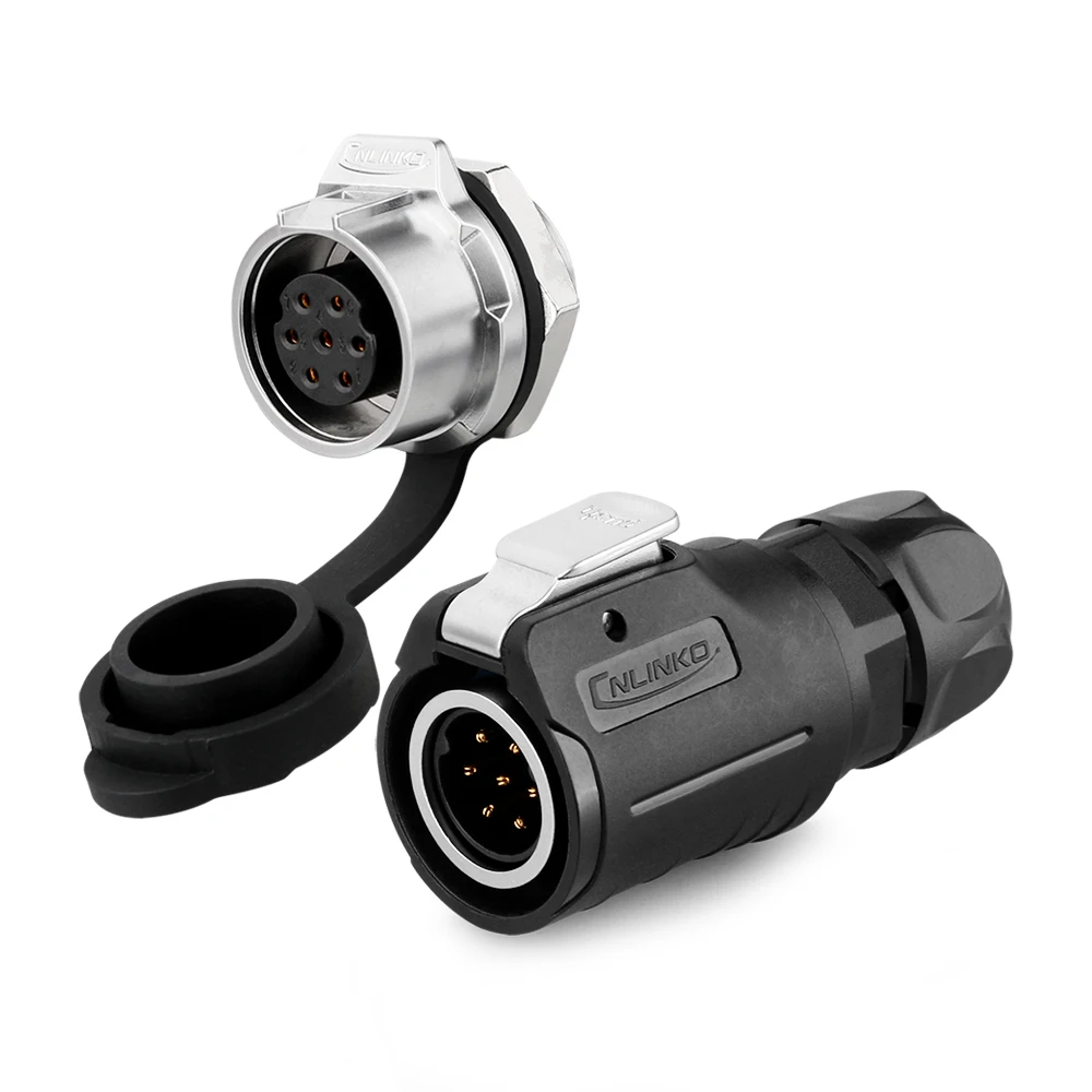 

Sealed IP67 Waterproof Connector Male Female M16 7 Pin Avaition Connector LED Lighting Panle Plug Socket Signal Quick Connectors