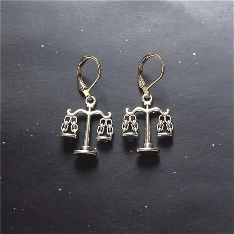 Scales Leverback Earrings, Lawyer Jewellery, Scales Of Justice
