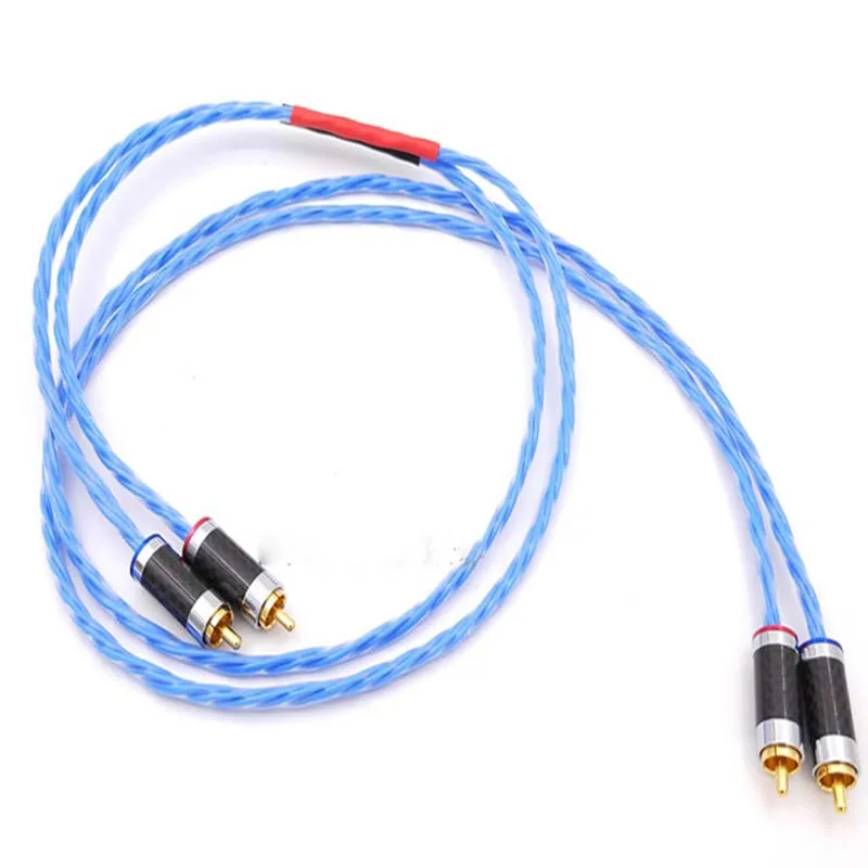 

Hifi Nordost Silver Plated Cable Blue Wgite Gold Plated RCA Interconnect Cable